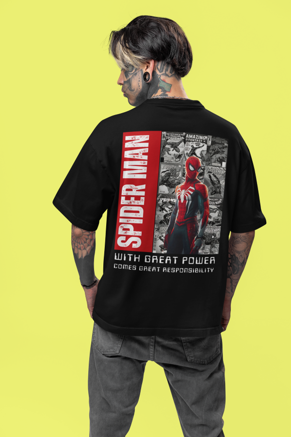 Spider Man Oversized Tees for Men
