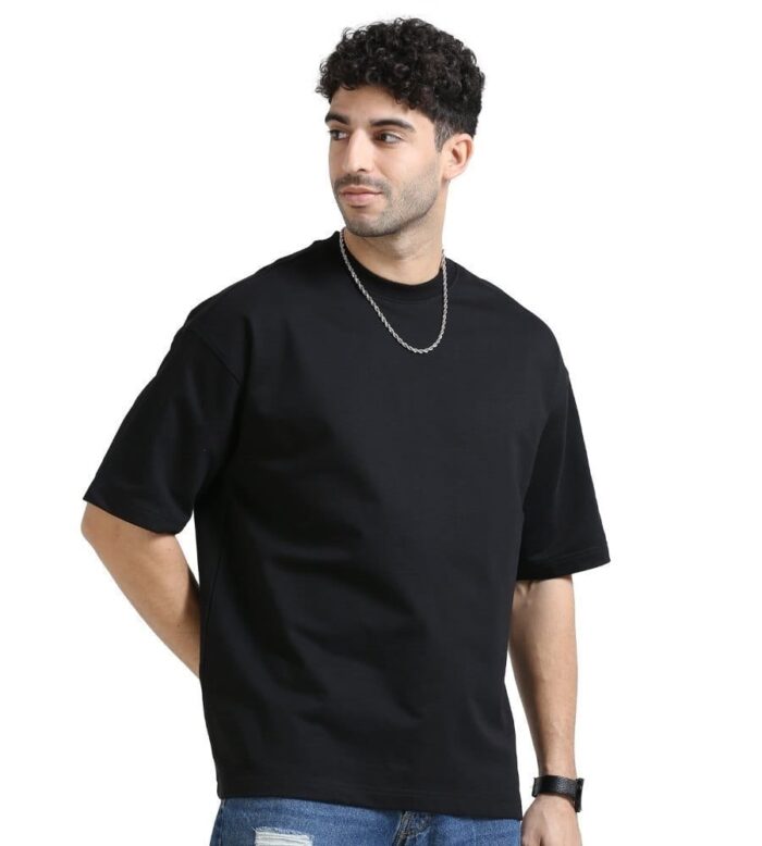 Classic Comfort: Oversized BLACK T-Shirt