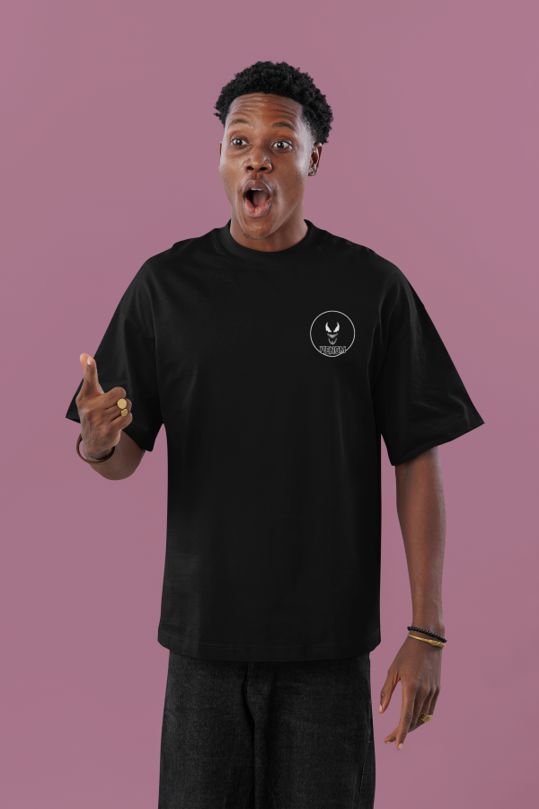 Venom Oversized Black Tees for Men - Image 2